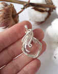 Rock Crystal Silver Pendant Necklace (Clear Quartz) DesignsbyNatureGems