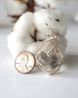 Rock Crystal Silver Pendant Necklace (Clear Quartz) DesignsbyNatureGems