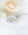 Rock Crystal Silver Pendant Necklace (Clear Quartz) DesignsbyNatureGems