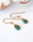 Rohan-Emerald Drop Earrings Designs by Nature Gems