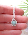 Silver Wire Wrapped Aquamarine Necklace DesignsbyNatureGems