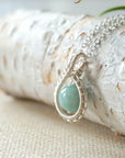 Silver Wire Wrapped Aquamarine Necklace DesignsbyNatureGems