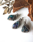 Silver Wire Wrapped Peacock Ore Pendant - Bornite Crystal Necklace DesignsbyNatureGems