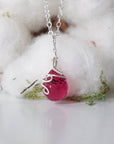 Sterling Silver Pink Tourmaline - Charm Necklace DesignsbyNatureGems