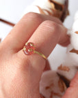 Strawberry Quartz - Adjustable Ring - 14k Gold Filled Designs by Nature Gems