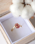 Strawberry Quartz - Adjustable Ring - 14k Gold Filled Designs by Nature Gems