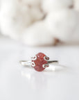 Strawberry Quartz - Adjustable Ring - Sterling Silver Designs by Nature Gems