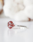 Strawberry Quartz - Adjustable Ring - Sterling Silver Designs by Nature Gems