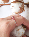 Strawberry Quartz - Adjustable Ring - Sterling Silver Designs by Nature Gems