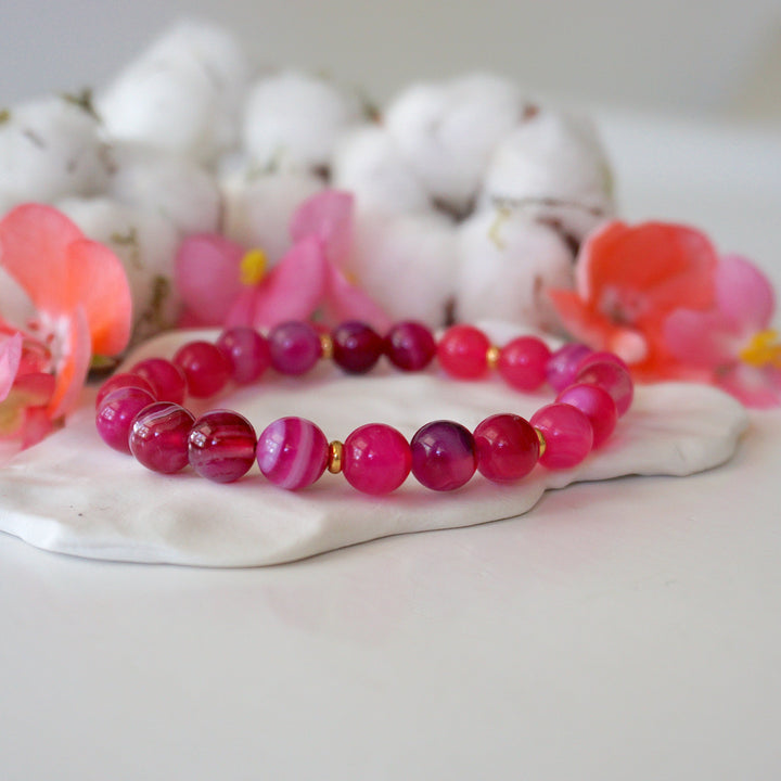 Versace Pink Mala Bracelet - Model 3 Designs by Nature Gems