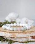White Howlite Bracelet - Calming Unicorn Bracelet DesignsbyNatureGems