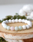 White Howlite Bracelet - Calming Unicorn Bracelet DesignsbyNatureGems