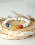 White Howlite Chakra Bracelet Designs by Nature Gems