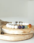 White Howlite Chakra Bracelet Designs by Nature Gems