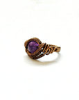 Wire Wrapped Amethyst Ring - February Birthstone DesignsbyNatureGems