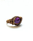 Wire Wrapped Amethyst Ring - February Birthstone DesignsbyNatureGems
