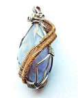 Wire Wrapped Lace Agate Healing Crystal Necklace DesignsbyNatureGems
