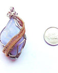 Wire Wrapped Lace Agate Healing Crystal Necklace DesignsbyNatureGems