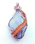 Wire Wrapped Lace Agate Healing Crystal Necklace DesignsbyNatureGems