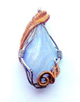 Wire Wrapped Lace Agate Healing Crystal Necklace DesignsbyNatureGems
