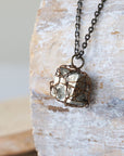 Wire Wrapped Raw Pyrite Crystal Necklace DesignsbyNatureGems