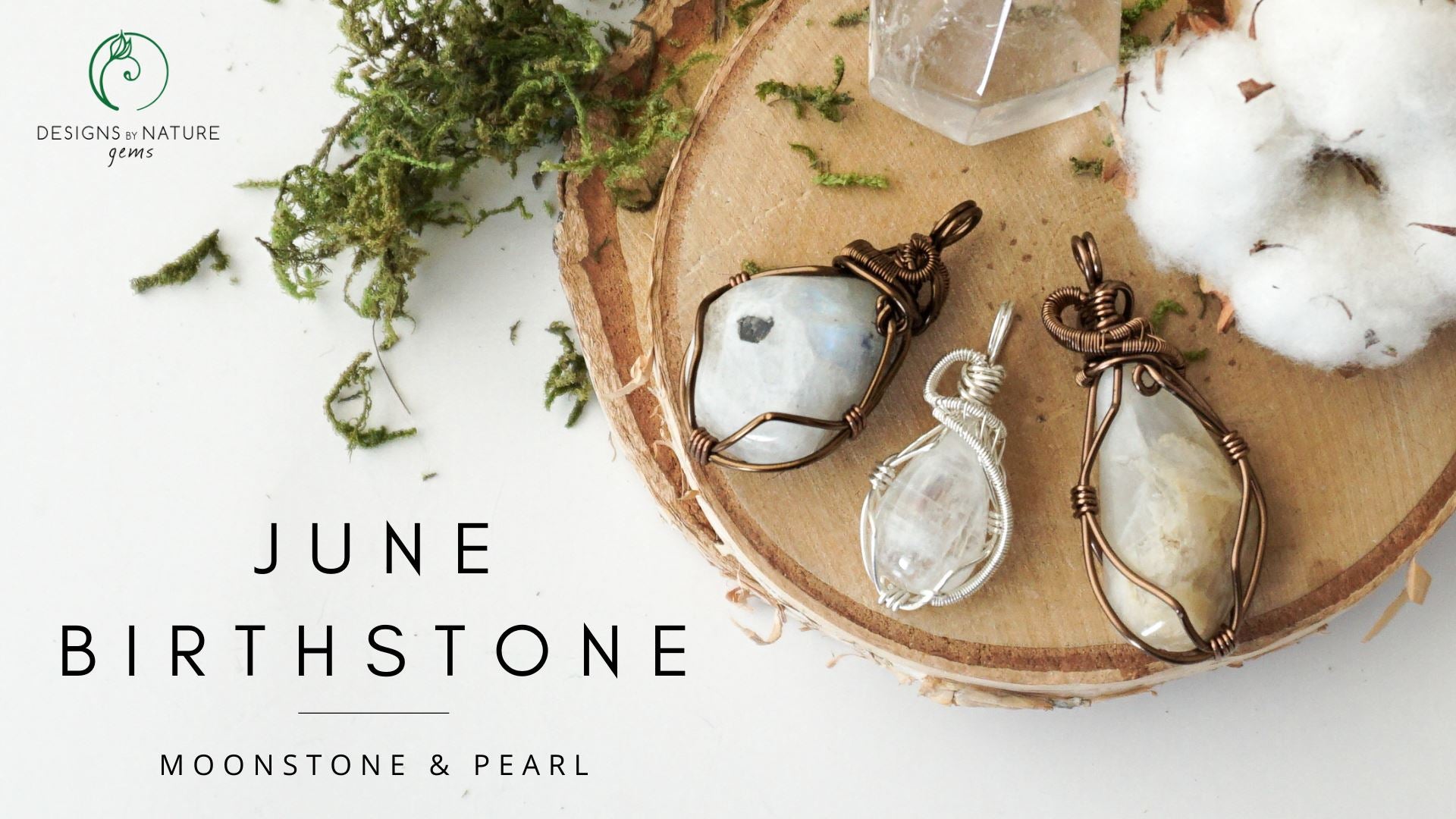 June Birthstone Moonstone And Pearl Designs By Nature Gems June birthstone moonstone and pearl designs by nature gems