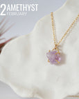 Huggie Charm Necklace - Gold Filled - Choose Your Birthstone DesignsbyNatureGems