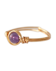 Simple Birthstone Ring - Amethyst