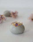 Simple Birthstone Ring - Amethyst