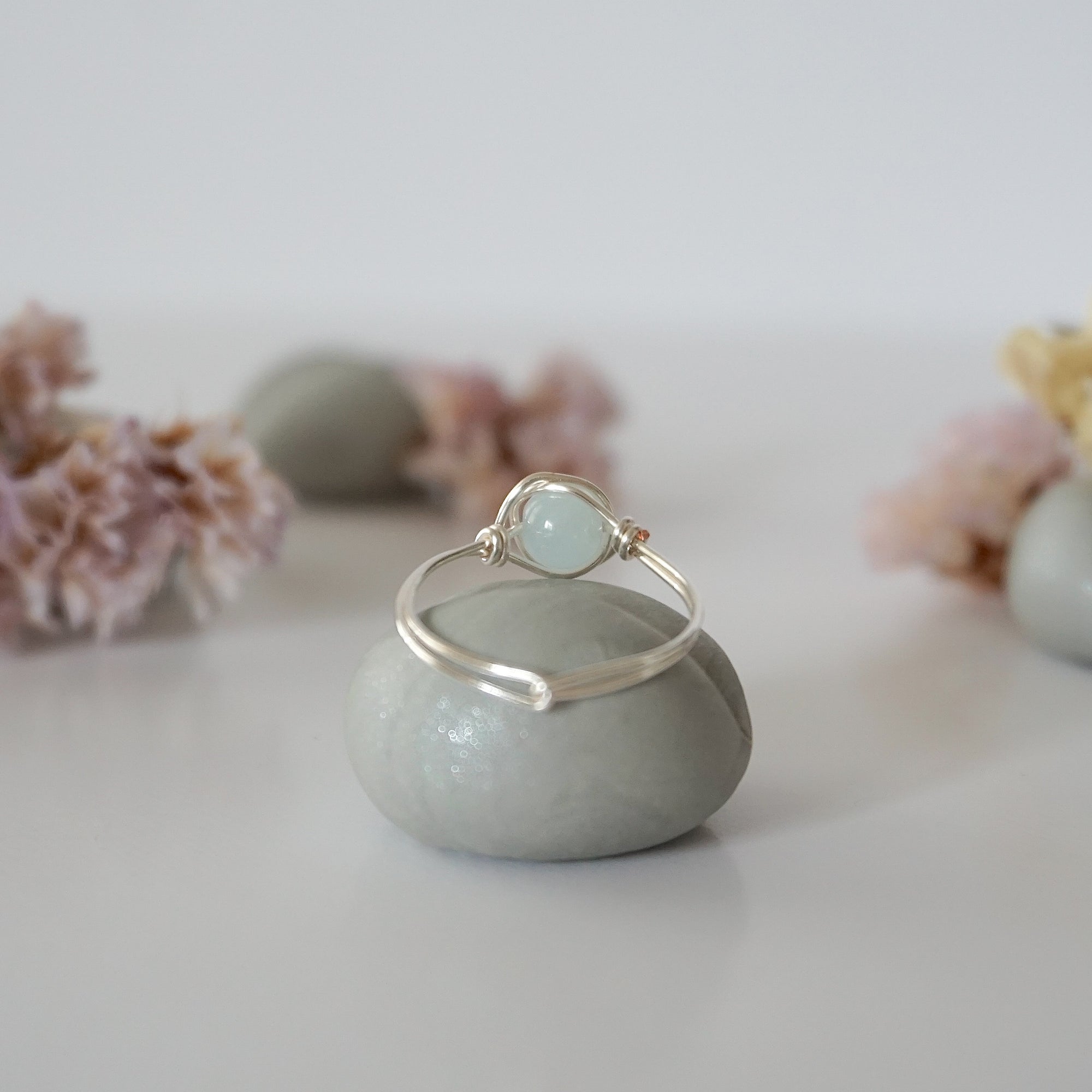 Simple Birthstone Ring - Aquamarine