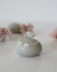 Simple Birthstone Ring - Aquamarine