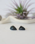 Blue Tigers Eye Earrings - Stud on Post Earrings