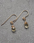 Citrine Earrings - Teardrop Earrings - 14k Gold Filled