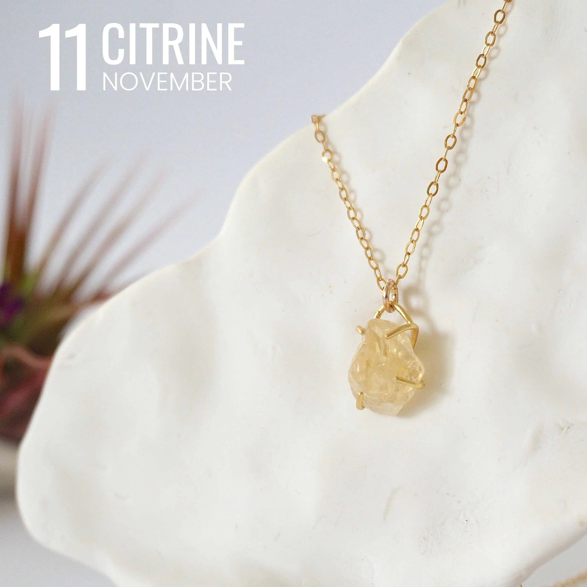 Huggie Charm Necklace - Gold Filled - Choose Your Birthstone DesignsbyNatureGems