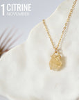 Huggie Charm Necklace - Gold Filled - Choose Your Birthstone DesignsbyNatureGems