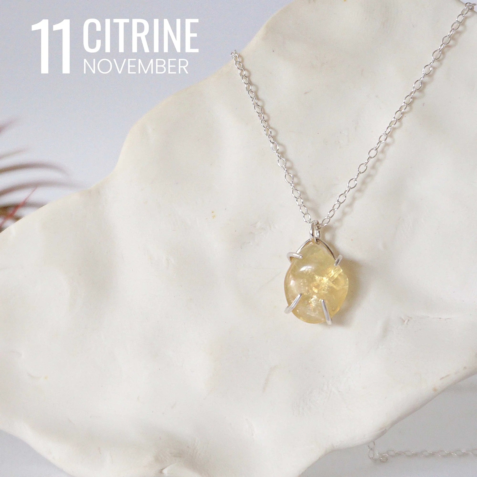 Huggie Charm Necklace - Sterling Silver - Choose Your Birthstone DesignsbyNatureGems