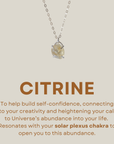 Citrine Sterling Silver Huggie Charm Necklace