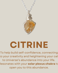 Simple Birthstone Necklace - Citrine Crystal