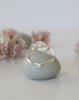 Simple Birthstone Ring - Clear Quartz/Rock Crystal