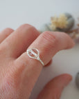 Simple Birthstone Ring - Clear Quartz (Rock Crystal)