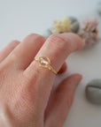 Simple Birthstone Ring - Clear Quartz/Rock Crystal