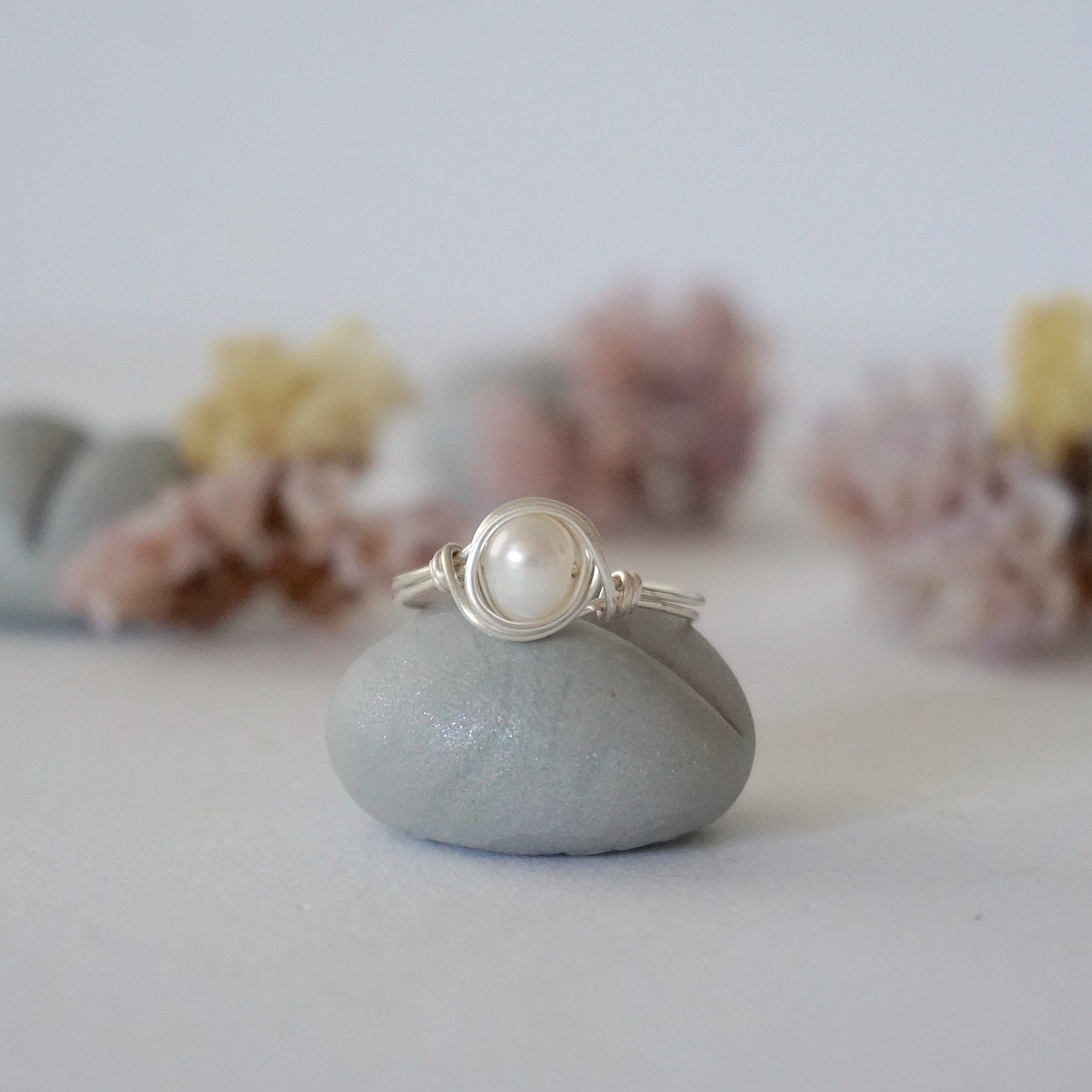 Classic Pearl Ring - Silver