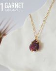 Huggie Charm Necklace - Gold Filled - Choose Your Birthstone DesignsbyNatureGems