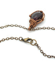 Garnet Necklace – Antique Bronze Birthstone Pendant
