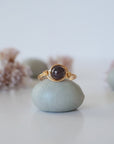 Simple Birthstone Ring - Garnet