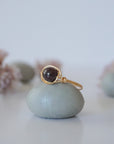 Simple Birthstone Ring - Garnet