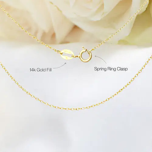 Minimalist Opal Cabochon Necklace - 14k Gold Filled &amp; Gold Vermeil