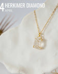 Huggie Charm Necklace - Gold Filled - Choose Your Birthstone DesignsbyNatureGems
