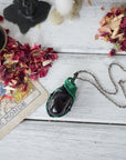 Obsidian Wrap – Black & Green Setting | Aura Collection Obsidian Guardian