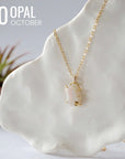 Huggie Charm Necklace - Gold Filled - Choose Your Birthstone DesignsbyNatureGems